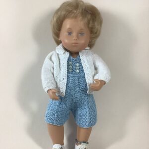 Item# BT104 / Susanna's blue knit jumper with white knit cardigan and shoes