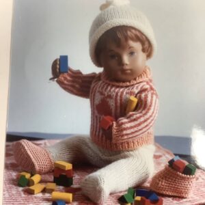 Item#BT108 / Susanna's baby coral apple sweater ivory leggings and hat and blanket (booties NOT included)