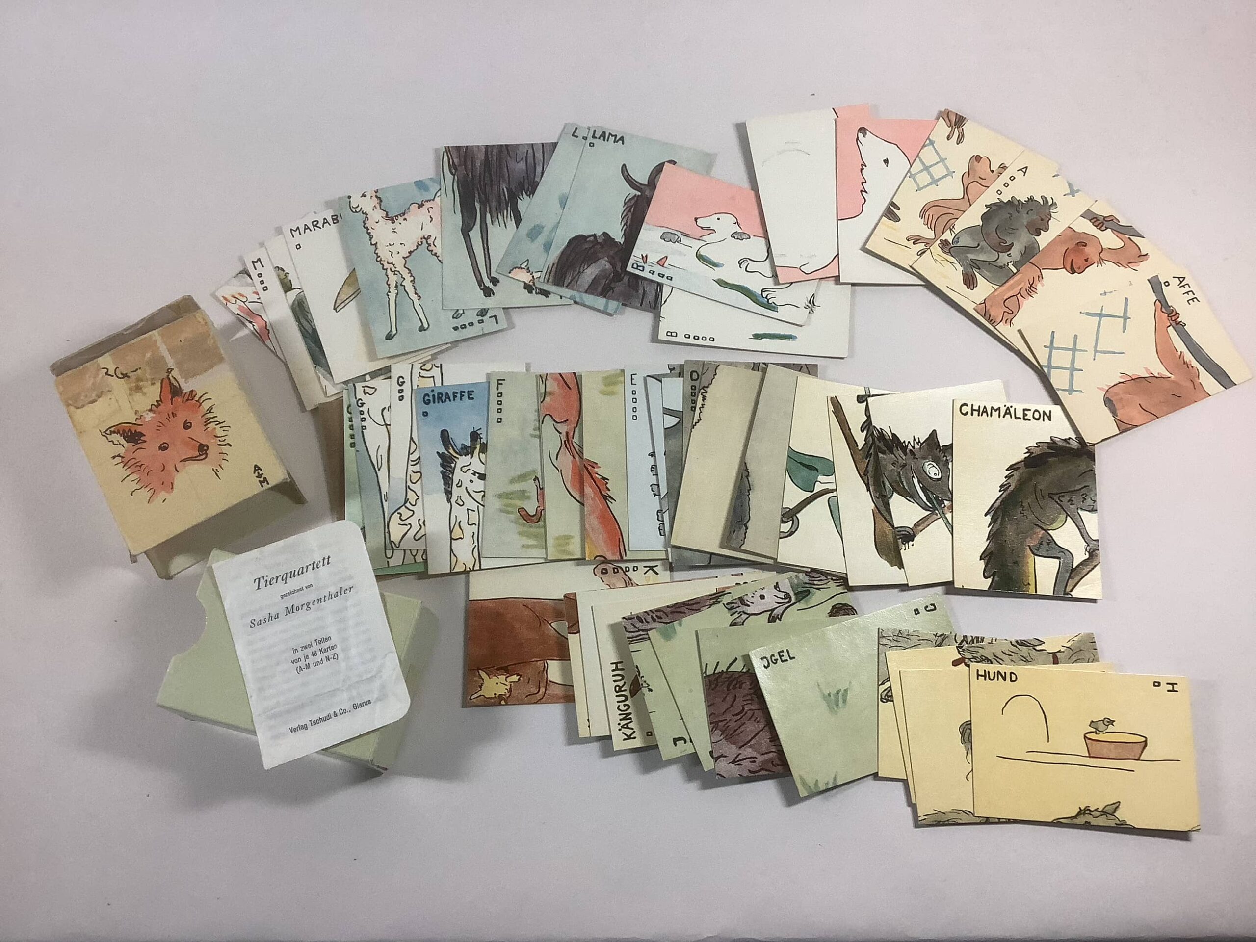 Item# PC001, Playing Cards ILLUSTRATED BY SASHA MORGENTHAL “Tier Quartett A-M”
