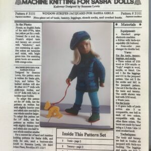 Item# MKP3101 / Machine Knit Pattern /  Window Stripes Jacquard for Sasha Girls
