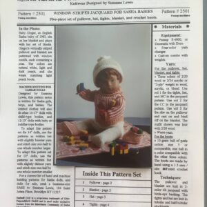 Item# MKP2501 / Machine Knit Pattern / Window Stripes Jacquard for Sasha Babies