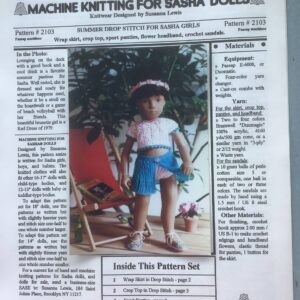 Item# MKP2103 / Machine Knit Pattern / Summer Drop Stitch for Sasha Girls