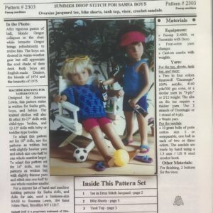 Item# MKP2303 / Machine Knit Pattern /  Summer Drop Stitch for Sasha Boys