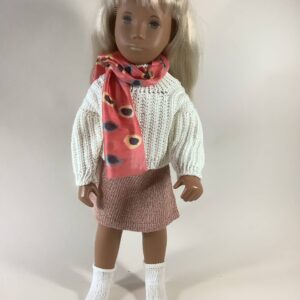 Item# HK030 / Susanna’s 5 piece knit sweater, socks, skirt, silk scarf