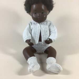 Item# BT111 /Susanna's baby white knit sweater, socks, undies (no buttons sewn on sweater)