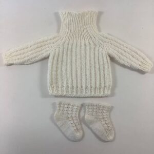 Item# Studio 017 / Susanna’s knit ivory sweater and socks