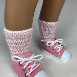 Item#SH100 / Susanna’s knitted socks with pink sneakers