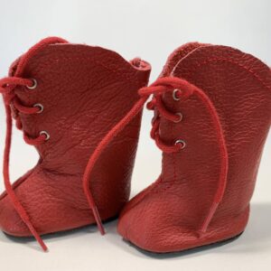 Item# SH011 Kathe Kruse Puppen red leather boots