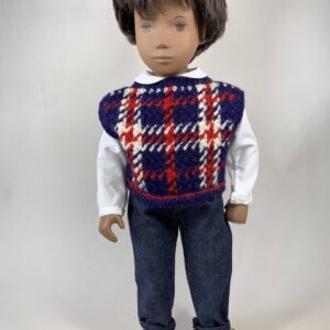 Item# SC025 / Susanna’s 6 piece hand sewn jacket, pants, shirt, machine knitted vest,  leather shoes