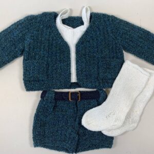 Item# Studio 002 / Susanna’s 6 piece dark teal blue knit set