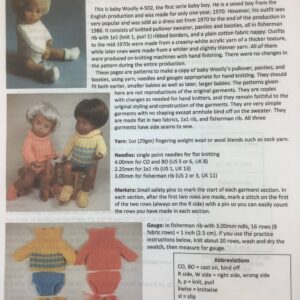 Free Pattern/ Item# FP2 / Baby Woolly Outfit by Susanna