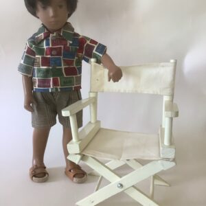Item# TA017 / 1 piece white canvas and wood folding director’s chair as seen in Susanna’s books