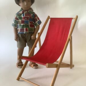 Item# TA016 / 1 piece red canvas and wood folding chair as seen in Susanna’s books