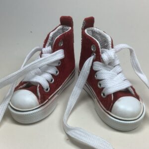 Item# SH035 / 3″ dark red synthetic suede Hi-Tops