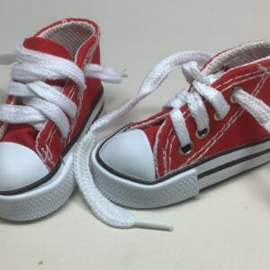 Item# SH037 / 3″ red canvas Hi-Tops