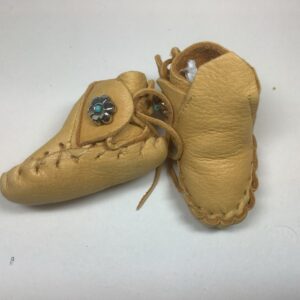 Item# SH050 / yellow leather moccasin