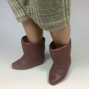 Item# SH062 / short plastic brown cowboy boots