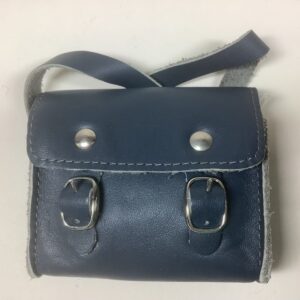 Item # CA010 / Leather backpack navy 3 ” across