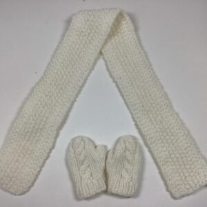 Item# CA011 / Susanna’s knit wool knit scarf and mittens