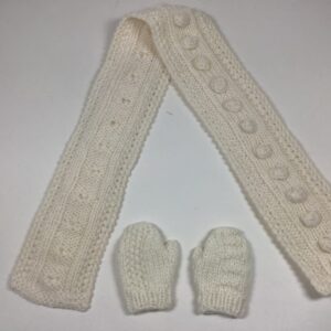 Item# CA012 / Susanna’s knit wool scarf and mittens