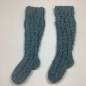Item# SX013 / Susanna’s knit knee socks blue grey