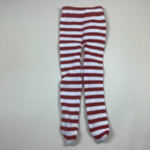 Item# CA026 / footed leggings / red & white stripe
