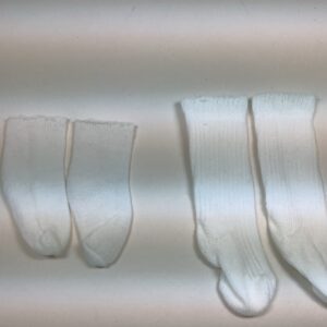 Item# SX017 / manufactured ankle socks white /Item# SX018 / manufactured knee socks white