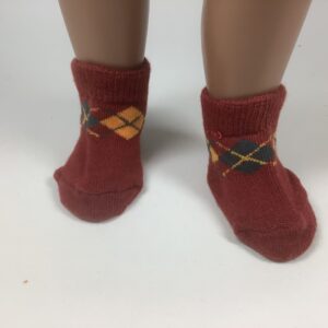 Item# Studio 018 / manufactured ankle argyle socks brown