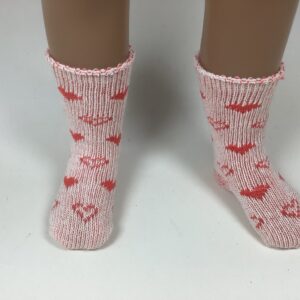 Item# SX027 / manufactured knee socks pink hearts