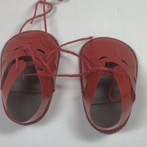 Item# BT164 /Red patent leather lace up dress shoes / creator unknown