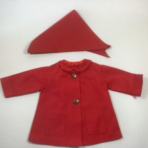Item# SC033 / Susanna’s sewn red raincoat with head scarf