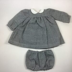 Item# SC037 / Susanna’s dress and undies, black and white check
