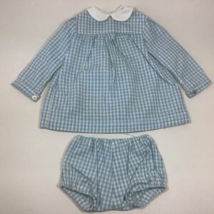 Item# SC047 / Susanna’s blue and white reproduction dress and undies