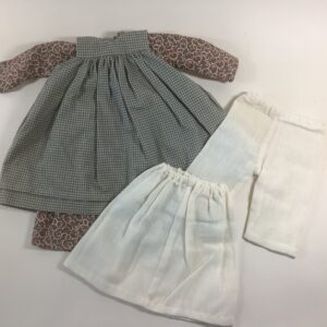 Item# SC064 / Dress with pinafore, bloomers, petticoat for Sasha Festival 2003 / Unknown creator