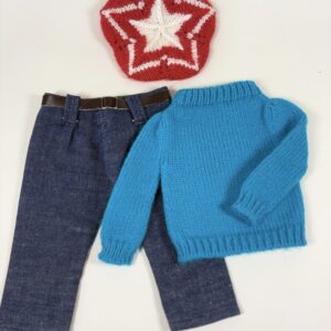 Item# HK089 / Susanna's knit sweater, hat, and sewn pants