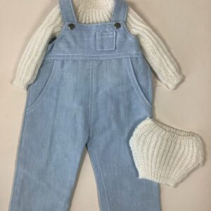 Item# SC066 / Susanna's knit and sewn overalls outfit