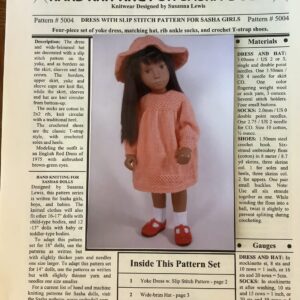 Item# HKP5004 / Dress with Slip Stitch Pattern for Sasha Girls